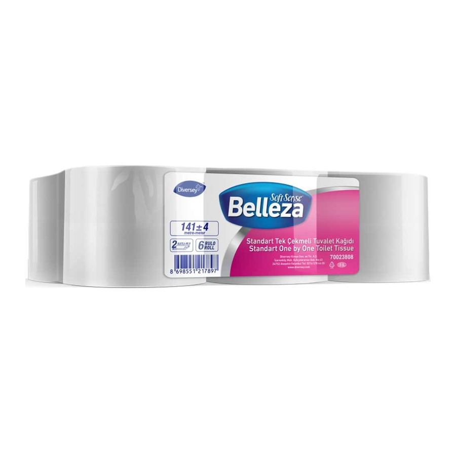 Belleza Standart Tek Çekmeli Tuvalet Kağıdı 140 M 6 Rulo Koli