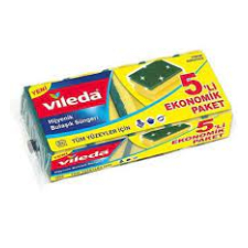 Vileda Yeşil Düz Sünger 5'li Paket